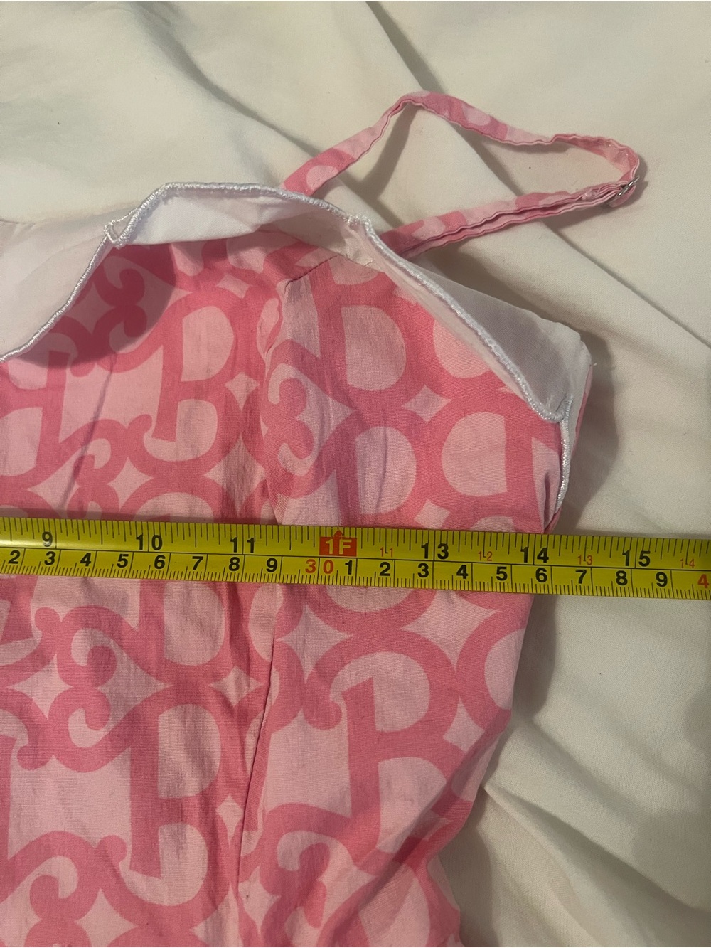Barbie Pink Apron Dress with Heart Pockets Small cosplay dressup Barbiecore doll - Picture 9 of 10